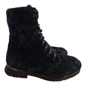 Stuart Weitzman McKenzee Chill Shearling Combat Boots Women size 9